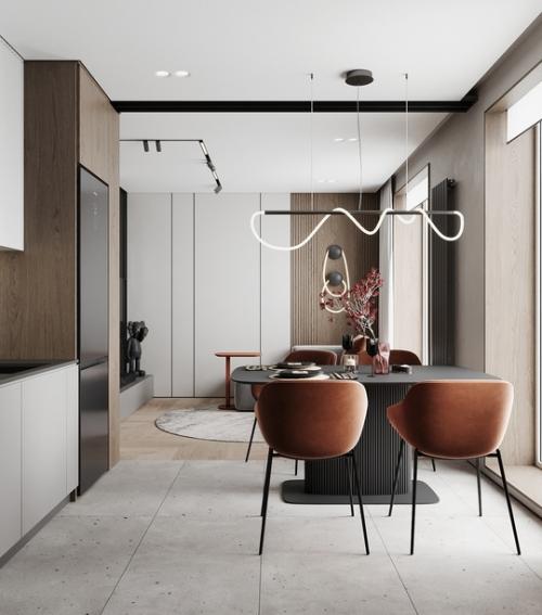 Кухня - гостиная + прихожая площадью 33, 5 кв. 09