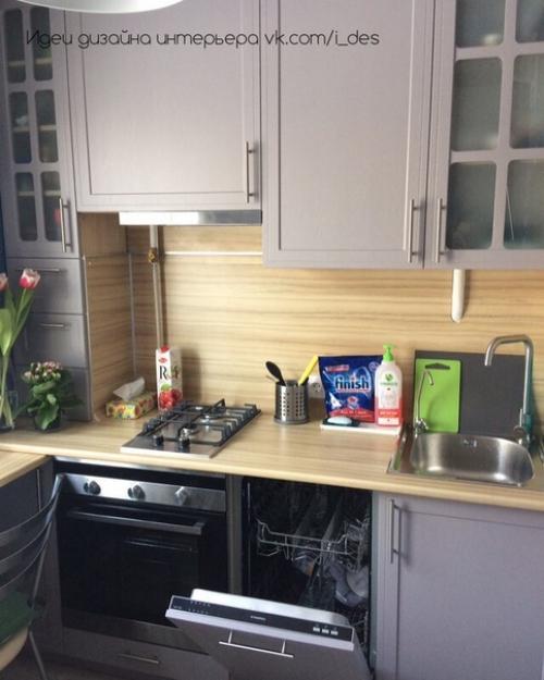 Маленькая компактная кухня, 4, 6 кв. 02