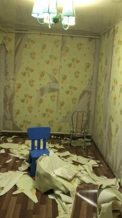 Бюджетный ремонт комнаты для детей в загородном доме.