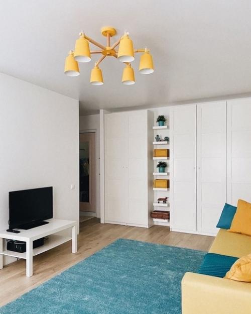 Объединили кухню и гостинную. 04