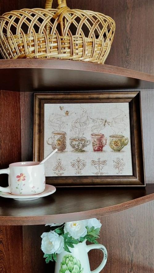 Домашний пост.  Мои комнатные цветы и вышивка в интерьере. 08