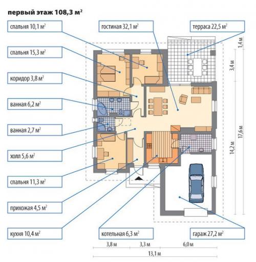 Терраса на дачном участке. 04
