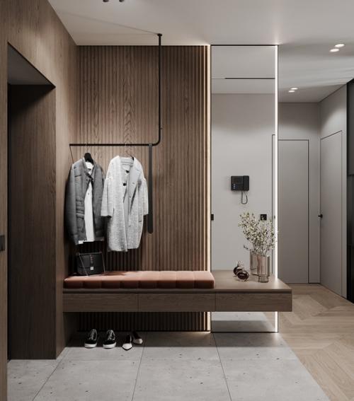 Кухня - гостиная + прихожая площадью 33, 5 кв. 06