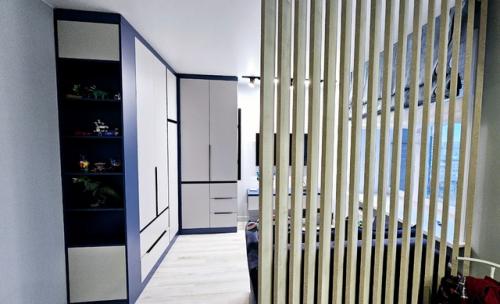 Детская комната в сине - сером цвете. 03