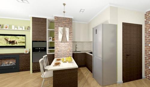 ЖК Новая Скандинавия.  Проект кухни - гостиной для молодой семьи. 06