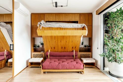 Интерьер квартиры - студии 29 м 2 в Бразилии. 03