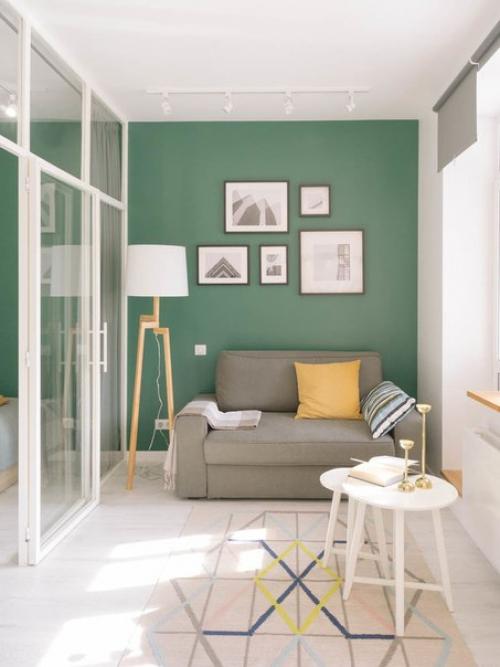 Светлый скандинавский интерьер для двоих на 32 квадратных метрах. 03