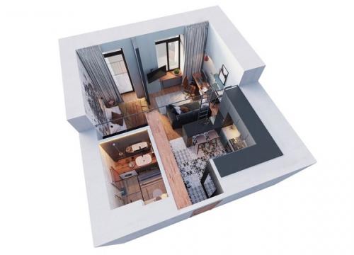 Вот вам и доказательство того, что даже в смарт - квартире площадью всего 26 кв. 08