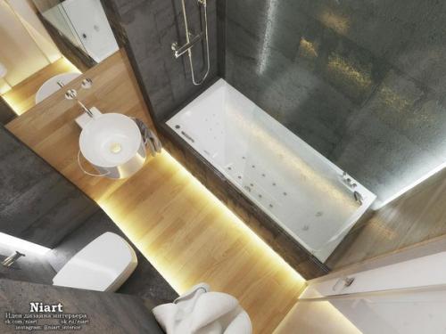 Интерьер однокомнатной квартиры - студии 42 кв. 08