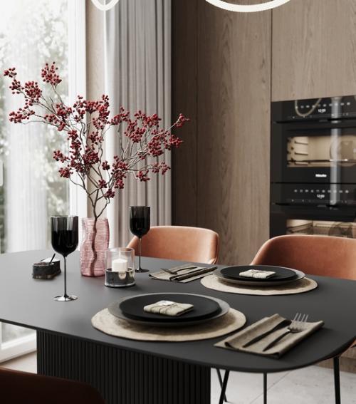 Кухня - гостиная + прихожая площадью 33, 5 кв. 01