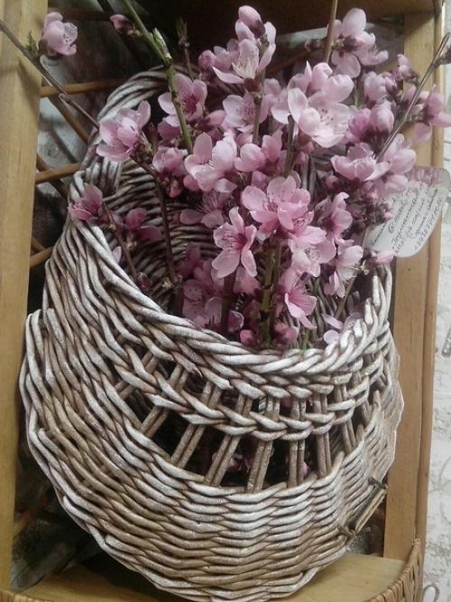 Представляю дорбаскет из бумажной лозы, украсит ваш интерьер в любое время года. 01