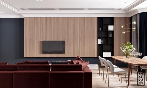 В этом проекте постарались совместить современный подход к проектированию интерьеров и классические декоративные элементы. 02