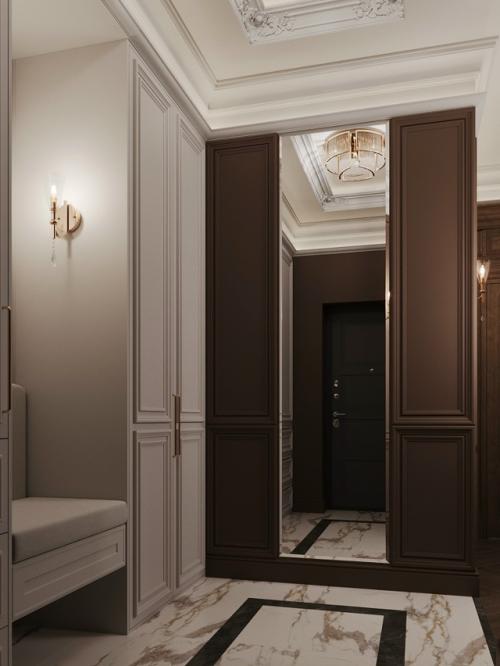 Интерьер в элегантном классическом стиле с современными элементами выполнен. 08