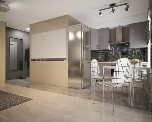 Студия в хрущевке.   Из типовой однокомнатной квартиры в хрущевке (33 кв. 03