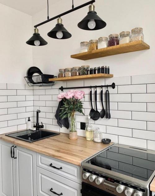 Интерьер кухни. В скандинавском стиле. 01