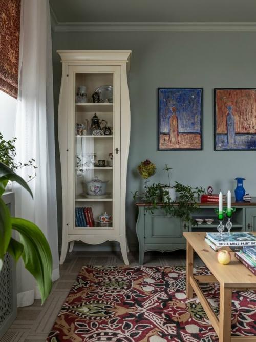 Дизайнер интерьеров лилия Асфандиярова создала яркий интерьер в английском стиле с использованием башкирских национальных мотивов. 02