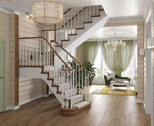 Интерьер дома. В светлых тонах. 01