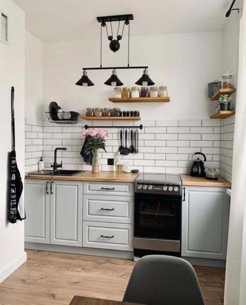 Интерьер кухни. В скандинавском стиле. 07