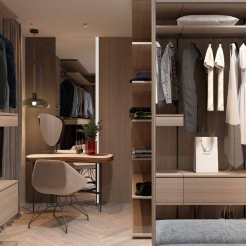 И тебе спальня, и гардеробная, и уголочек для работы. 03