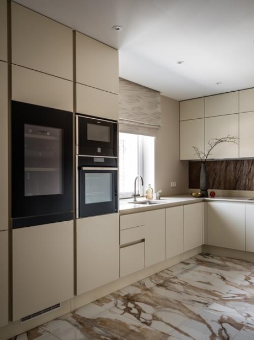 Все оттенки бежевого в оформлении кухни - в нашей подборке! 07