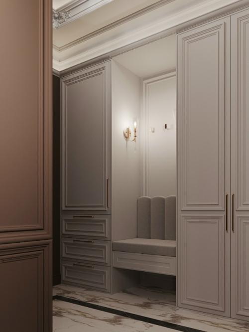 Интерьер в элегантном классическом стиле с современными элементами выполнен. 07