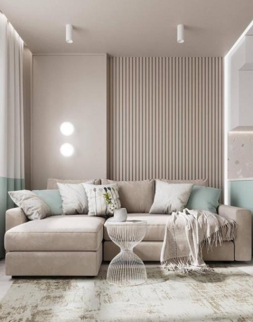 Интерьер квартиры. В светлых оттенках. 01