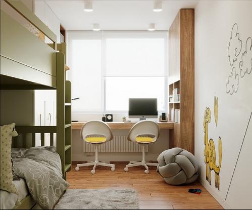 Это уютная и стильная квартира площадью 62 квадратных метра, которую спроектировали для молодой семьи. 07