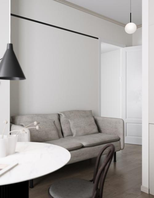 Проект 1-комнатной квартиры 37 м 2 в ЖК квартал Che в Санкт-петербурге. 03