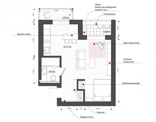 Дизайн - проект Арт Студия. 09