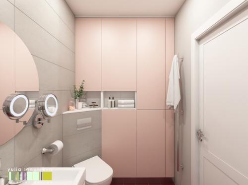 Функциональная ванная комната в проекте частного дома. 02