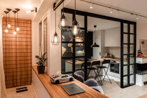 Современный интерьер квартиры площадью 40 кв. 06