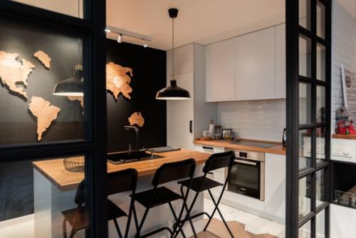 Современный интерьер квартиры площадью 40 кв. 01