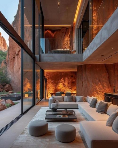 Этот интерьер представляет собой совершенное сочетание современной архитектуры и естественной красоты. 03