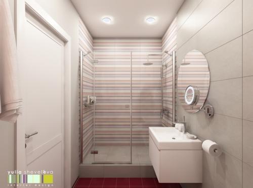 Функциональная ванная комната в проекте частного дома. 03