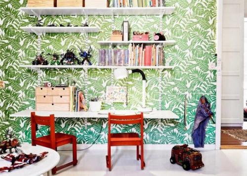 Фото уютных интерьеров с обоями в скандинавском стиле: 04