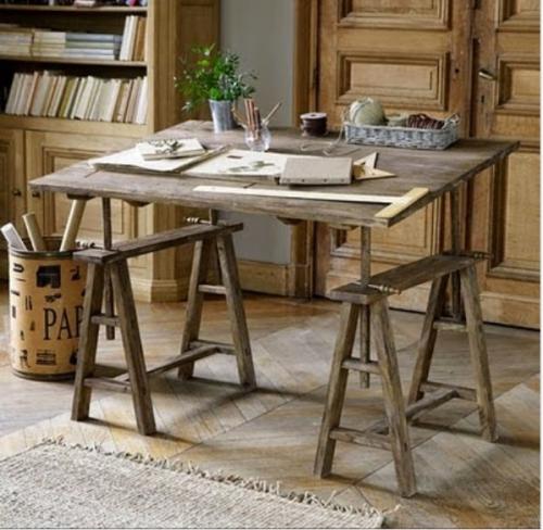 Подборка чертежных столов в интерьере домашнего офиса. 03