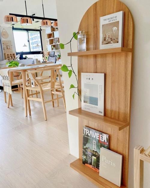 Детали скандинавского интерьера в китайской квартире, где очень любят дерево. 05