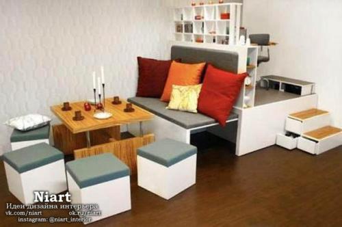 Как расставить мебель в однокомнатной хрущевке. 02