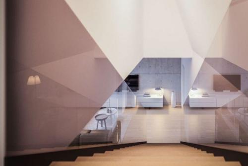 Маленький воображаемый дом Triangle Cliff House на воображаемом утесе. 07