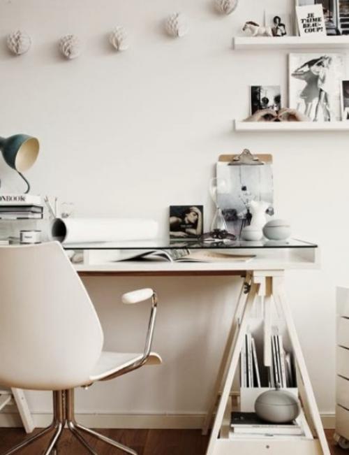 Подборка чертежных столов в интерьере домашнего офиса. 09