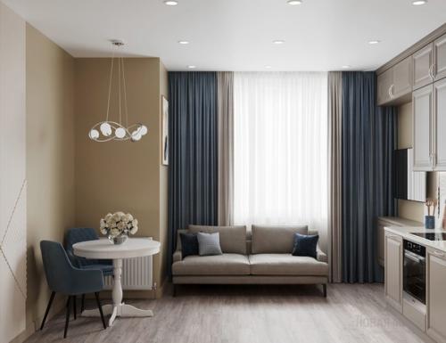 Дизайн - проект однокомнатной квартиры. 01