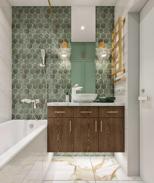 Интерьер ванной комнаты. 01