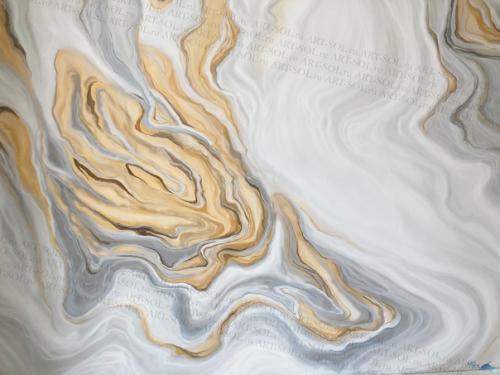 Второй вариант абстрактной росписи, которую мы выполнили в той же квартире, что и первую, но в другой комнате. 07