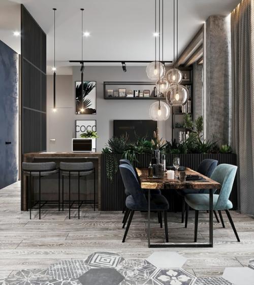 Дизайн - проект этой квартиры в новой боровой хочется рассматривать бесконечно - столько здесь интересных и необычных деталей. 02