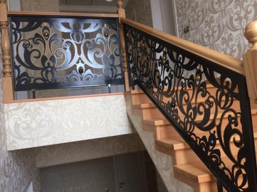 Перила с рисунком под обои (дешевле ковки. 03