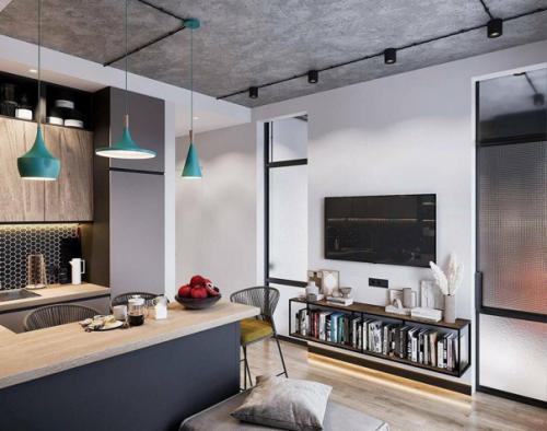 Современный интерьер. С интересным декором. 02