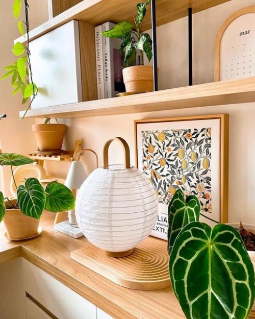Детали скандинавского интерьера в китайской квартире, где очень любят дерево. 06