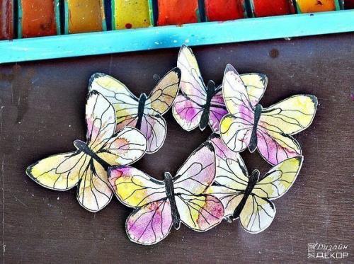 Бабочки для открытки. 04