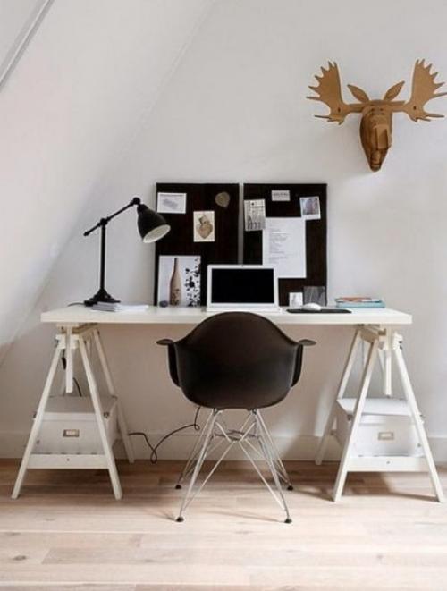 Подборка чертежных столов в интерьере домашнего офиса. 05