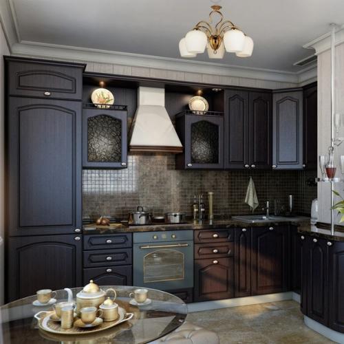 Маленькая кухня в классическом стиле. 02